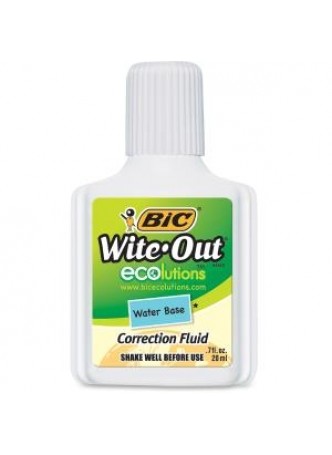 Wite-Out WOFWB12WE Water-Based Correction Fluid, 0.68fl, Each